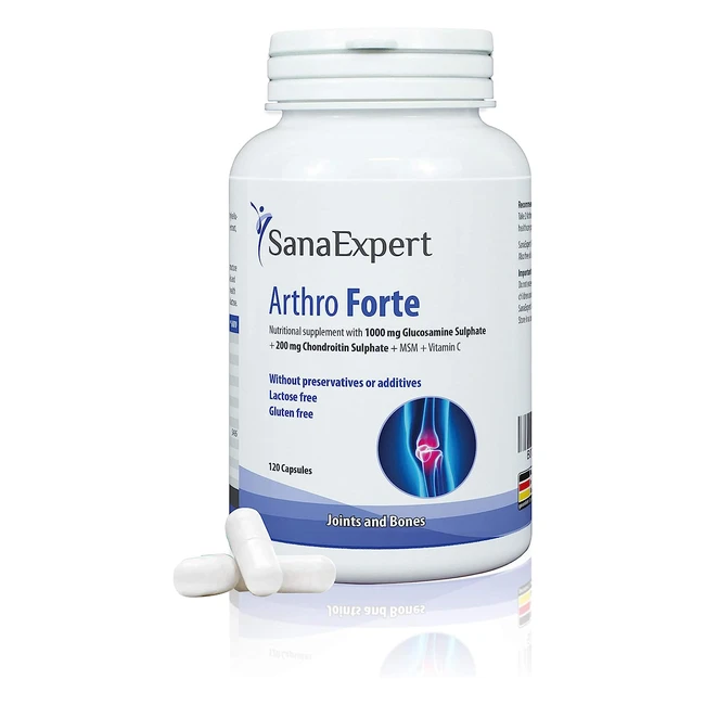 Integratore SanaExpert Arthro Forte per Articolazioni, Cartilagine e Ossa - 120 Capsule