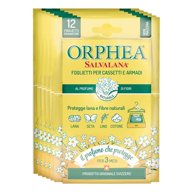 Orphea Salvalana Lot de 6 Feuilles pour Tiroirs et Armoires - Protection et Parf