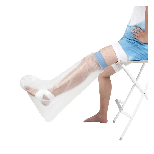 EverCryo Waterproof Adult Short Leg Cast Cover - Reusable  Watertight - Blue