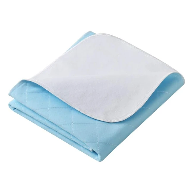 Coprimaterasso impermeabile Beedsooth, lavabile, per incontinenza, protezione materasso, blu, 86x132cm