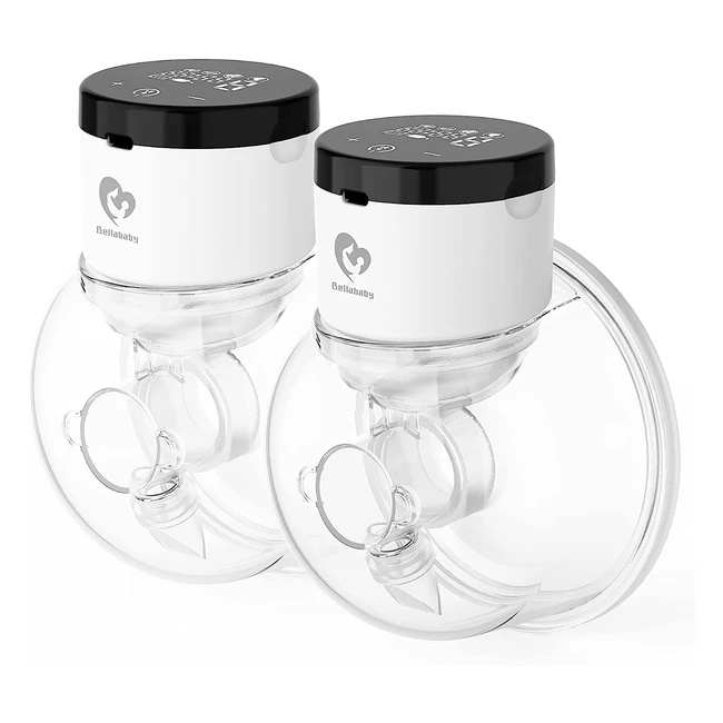 Portable Wireless Wearable Breast Pump - Bellababy, LCD Display, Rechargeable, Hands-Free, 4 Modes, 6 Levels