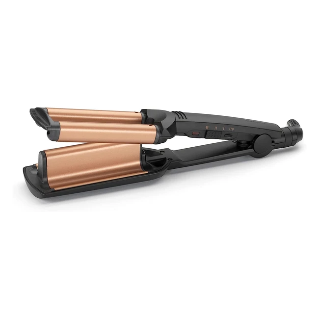 Babyliss Deep Waves Welleneisen für Mermaid Waves & Beach Waves, Schwarz/Bronze, W2447E