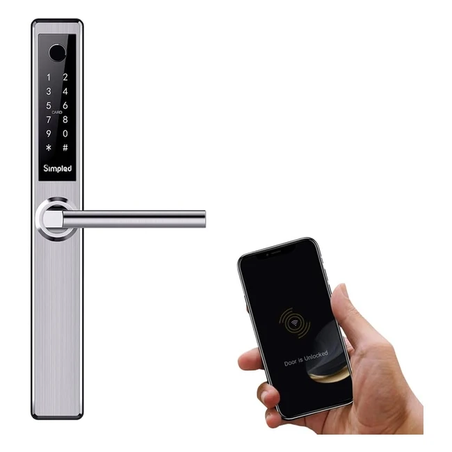 Slim Series Smart Lock Touch 7in1 Fingerprint Keyless Security Entry Door Lock - Weatherproof & Bluetooth - UK Design