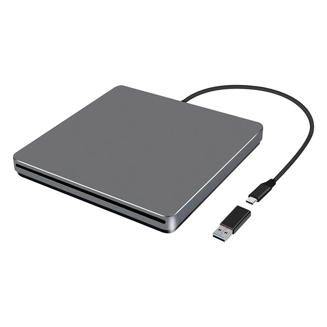 Lecteur DVD externe Nolyth USB 3.0/USB C - Graveur CD/DVD portable pour PC Windows 11 Mac Lenovo