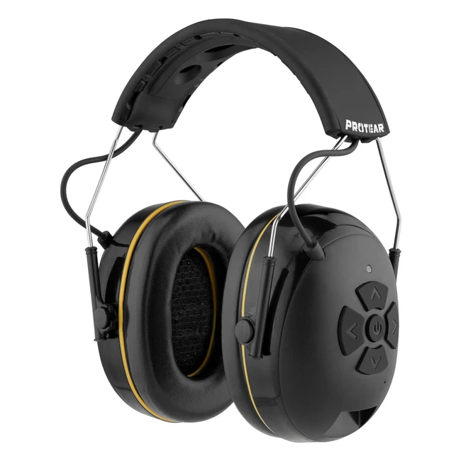 Protear Bluetooth Ear Defenders with Integrated Microphone, High-Fidelity Speakers, 48h Playtime - Ideal Noise Cancelling Headphones
