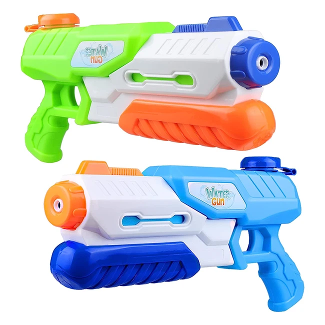 YOJOLOIN Water Pistol 2 Pack - Powerful Water Blaster for Kids & Adults - 1200ml - Outdoor Games