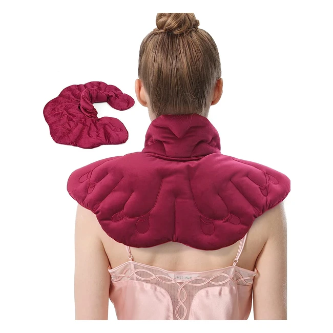 Aroma Season Heated Neck Wrap - Arthritis Relief - Natural Herbs - Butterfly Red