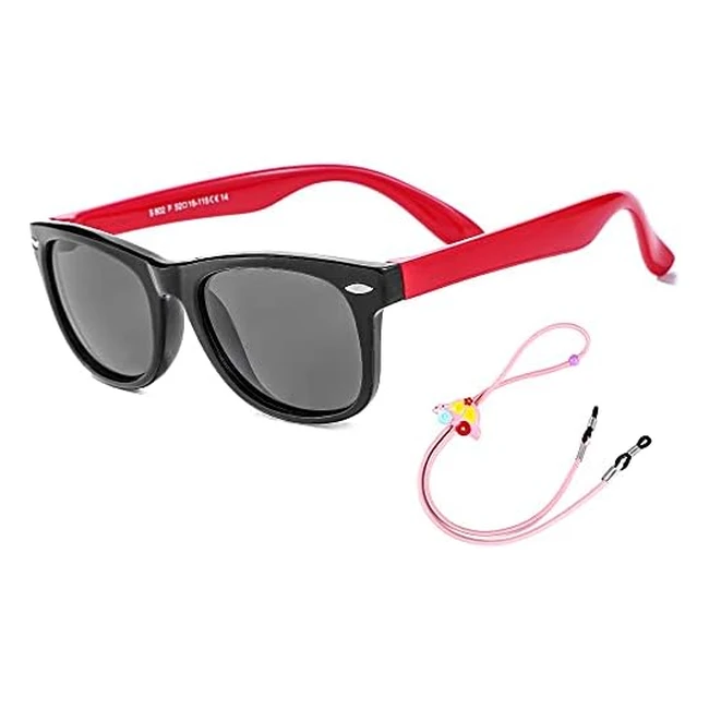 Gafas de sol flexibles para niños y niñas - Protección UV400 - Polarizadas - Irrompibles - Certificado - Funda incluida