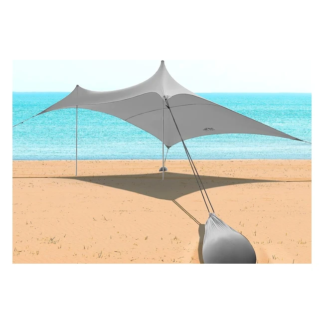 Tente de plage Night Cat UPF 50 avec sacs de sable - Idéale pour randonnée, pêche, camping