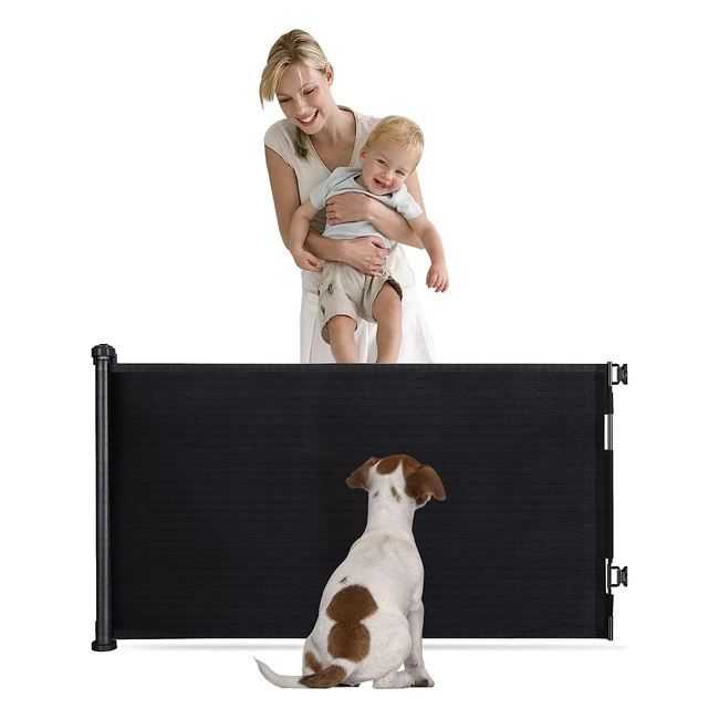 Cancelletto Estensibile per Scale 0150 cm - Porta Retrattile e Barriera per Bambini e Animali Domestici