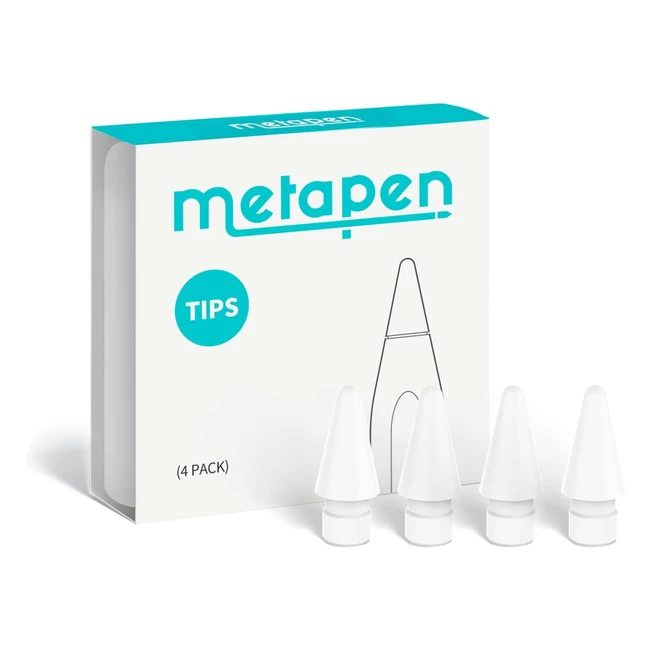 Metapen 4 Pack Tips for Apple Pencil 2nd  1st Gen - High Sensitivity Durable R
