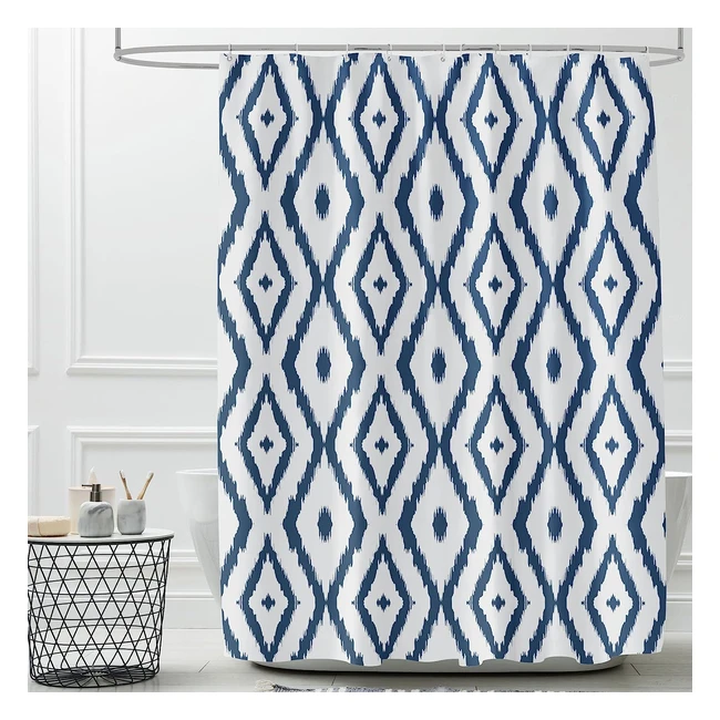 Liba Fabric Shower Curtain - Waterproof, Anti-Mould, Mildew Resistant - 183x183cm