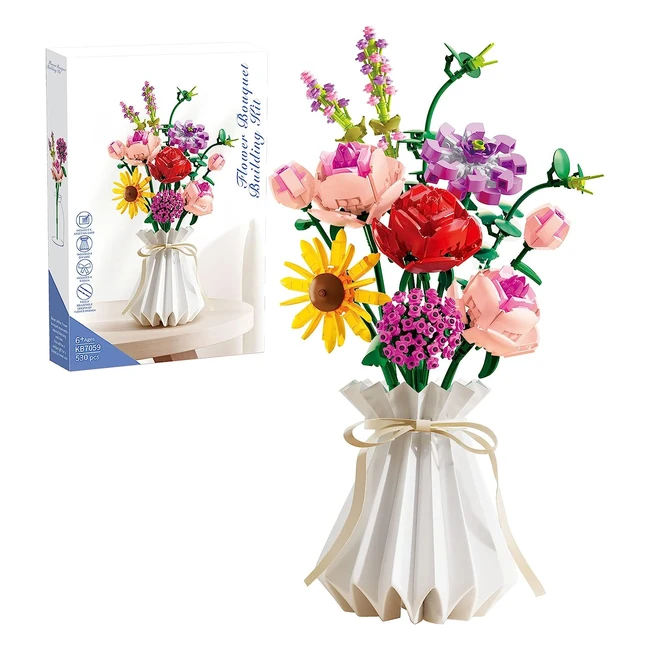Jeu de briques de fleurs 11 bouquet avec vase 530 pcs - Dcoration maison