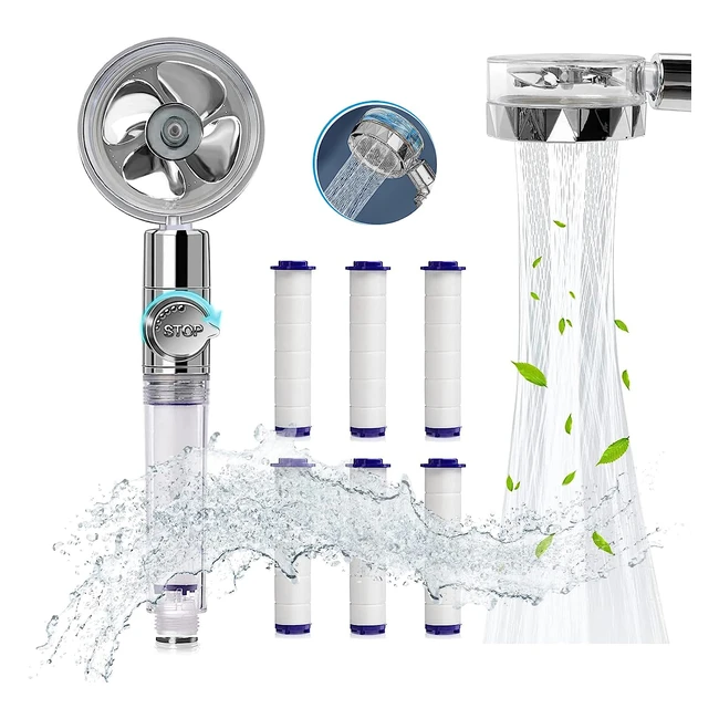 Cabezal de ducha alta presin Foxmm con filtro de agua - Ahorro de agua - 360