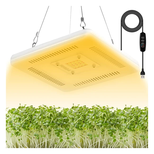 Lampe horticole LED pour plantes - Spectre complet, intensité variable, chronométrage - Idéal pour légumes et fleurs