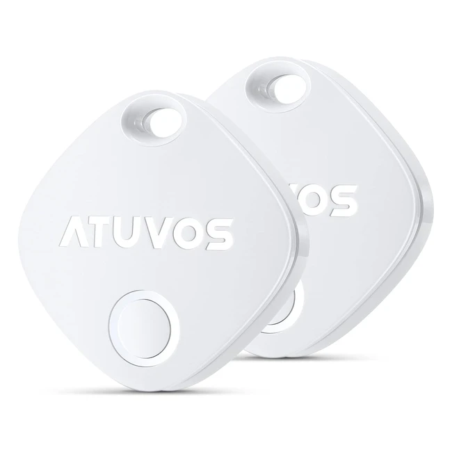Tracker Localisateur d'objets Bluetooth ATUVOS - Portée 120m - Batterie Remplaçable - Étanche - Lot de 2