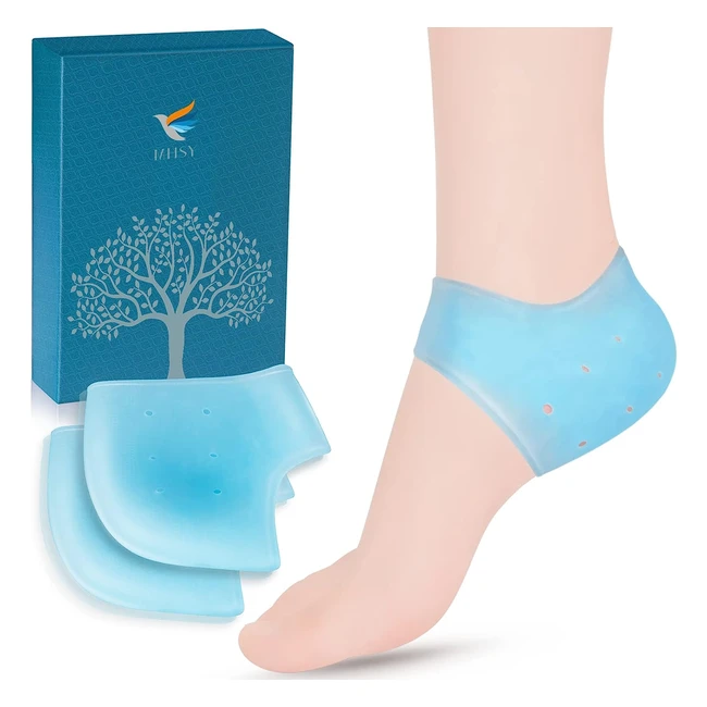 MHSY Silicone Heel Sleeves - Gel Heel Protectors for Pain Relief - Plantar Fasci