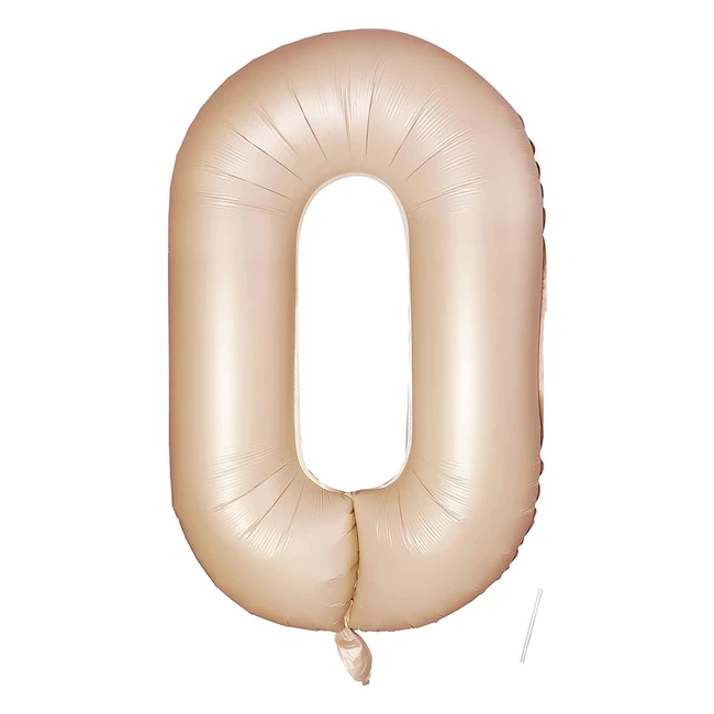 Ballon Chiffre 0 Caramel 40 pouces - Haute Qualité, Auto-scellant, Décoration Anniversaire, Mariage