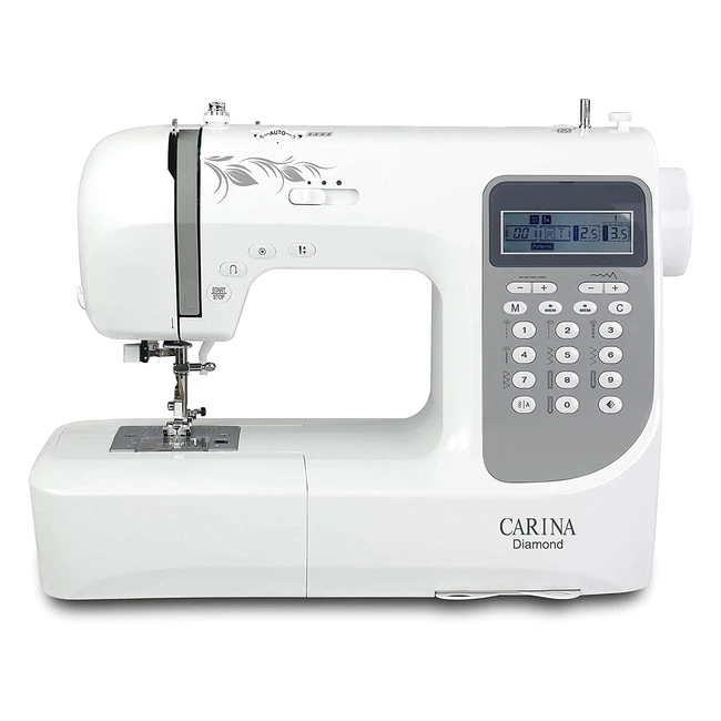 Máquina de coser Carina Diamond - 206 programas de puntadas, pantalla multifunción, ojales automáticos