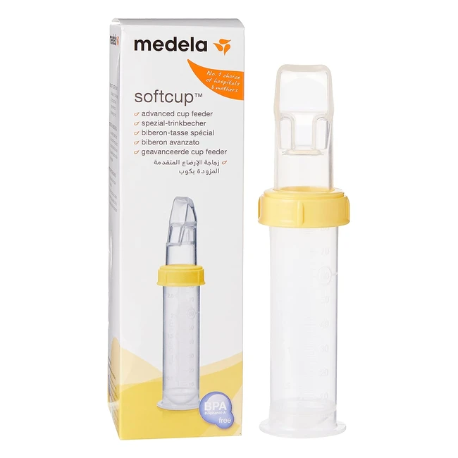 Medela Softcup Biberon in Silicone - Metodo Semplice per Alimentazione - Neonati con Difficoltà di Suzione