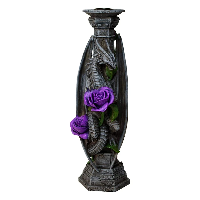 Dragon Beauty Candle Holder - Nemesis Now Now6853 - Grey Resin 25cm