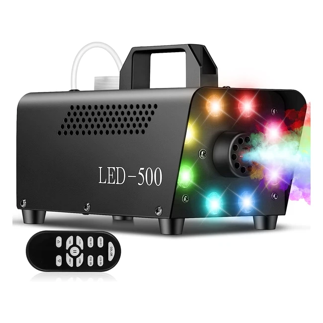 Máquina de Humo Automática 500W con 8 LED 16 Colores RGB - Modelo XYZ