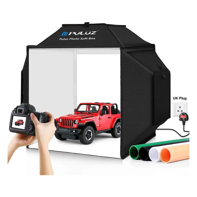 Obest Light Box Studio 40cm - Portable Photo Studio with Adjustable LED Lights - 12 Background Colors