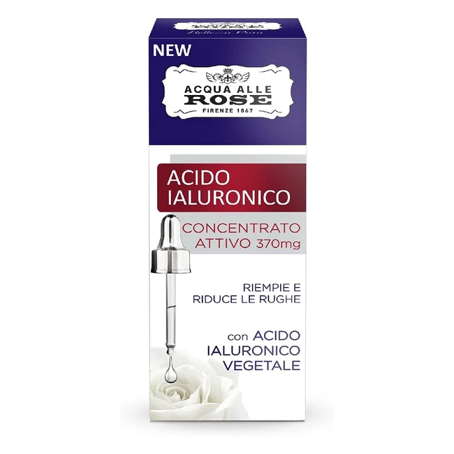 Acqua alle Rose - Siero Viso con Acido Ialuronico Concentrato Attivo - Riduce Rughe - 30ml