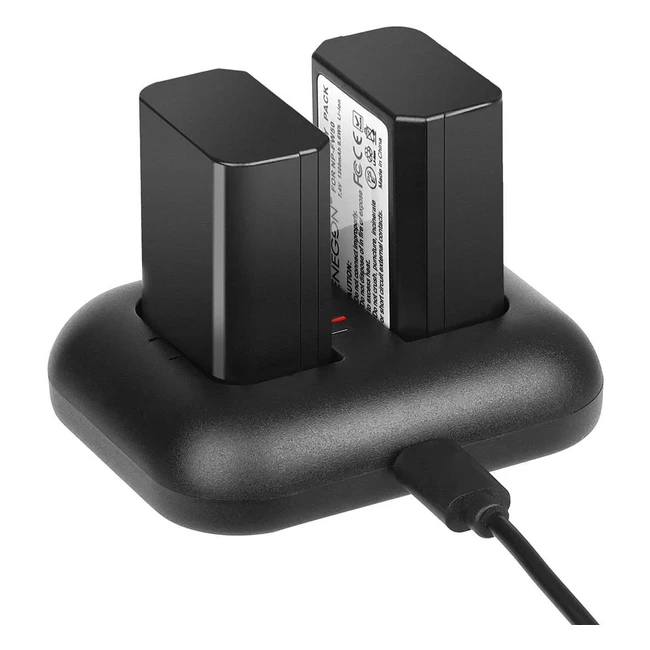 Batera de repuesto ENEGON para Sony NPFW50 - Paquete de 2 y cargador rpido
