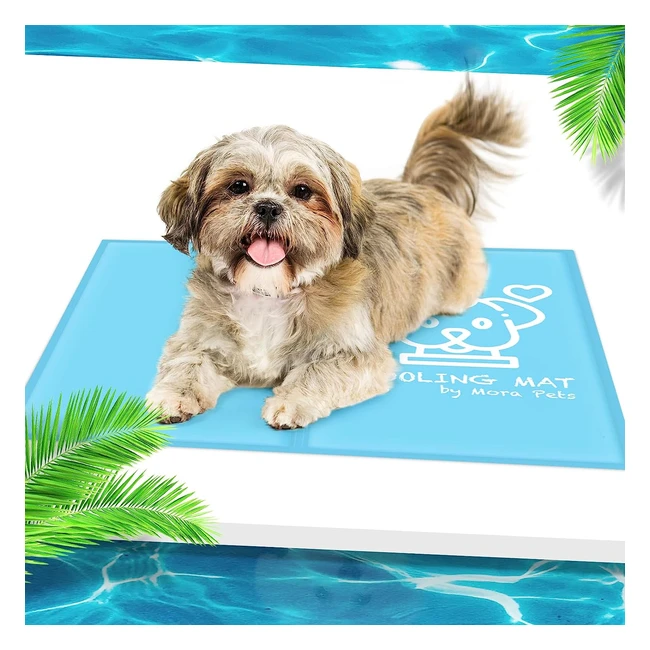Mora Pets Dog Cooling Mat - Durable, Non-Toxic Gel, Self-Cooling Bed Pad - Keep Dog Cool in Summer - Medium 65 x 50cm