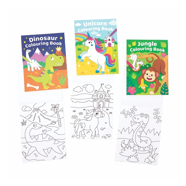 Mini livres à colorier Baker Ross FE577 - Paquet de 12 - Idéal pour le dessin d'enfants, les activités artistiques à l'école ou à la maison, les loisirs individuels ou l'artisanat de fête