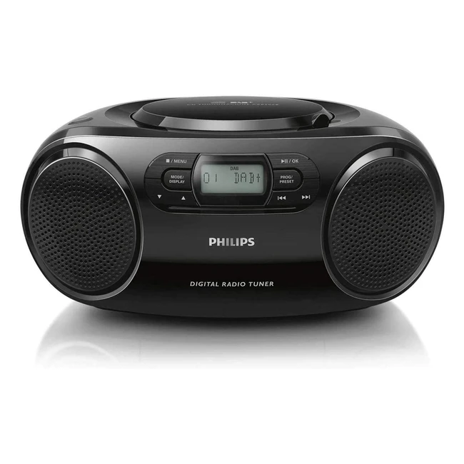 Radio Portable Philips Audio AZB50012 - Lecteur CD, Radio DAB/DAB+, Boost de Basses Dynamique - Noir