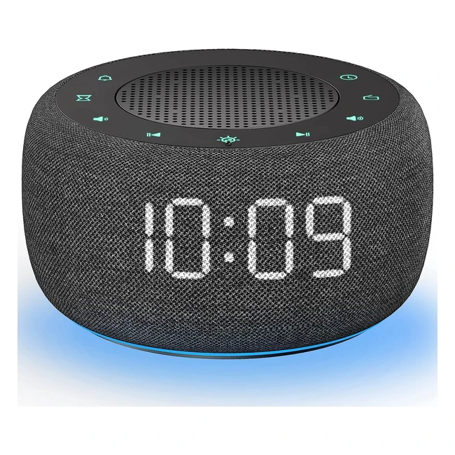 Buffbee Small Alarm Clock Radio for Bedrooms - High Fidelity Sound - Upward Speaker - 4 Wake Up Sounds