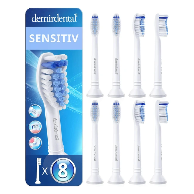 Demirdental Sensitive Aufsätze für Philips Sonicare, weiche Bürstenköpfe für empfindliche Zähne, HX6058
