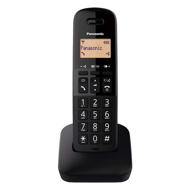 Teléfono Fijo Inalámbrico Panasonic KXTGB610SPB - Bloqueo de Llamadas, Resistente a Golpes, Reducción de Ruido, Batería Larga Duración - Negro