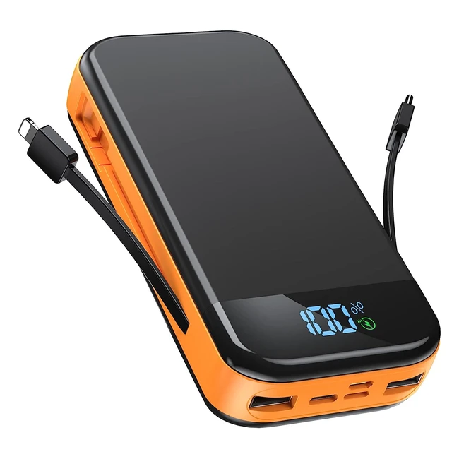 Portable Charger Power Bank 32000mAh | Huge Capacity | 225W QC 3.0 PD Phone Charger | 5 Charging Ports