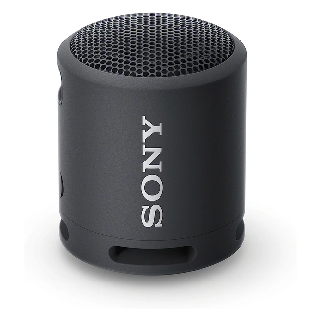 Sony SRSXB13 Bluetooth-Lautsprecher, kompakt, robust, wasserfest, mit Extra Bass, 16 Stunden Akkulaufzeit, schwarz