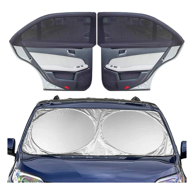 Goldge Car Windshield Sunshade - UV Ray Reflective Windscreen Protector - Heat Shield - Foldable - Fits Windshields/Windows - 16090cm