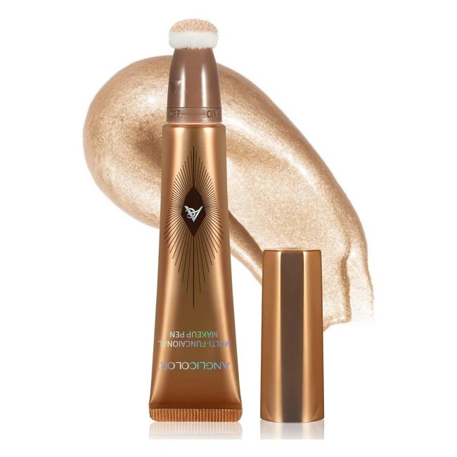Anglicolor Liquid Highlighter Makeup Stick - 3D Sparkling Effect - Lightweight & Longlasting - #01 Spotlight