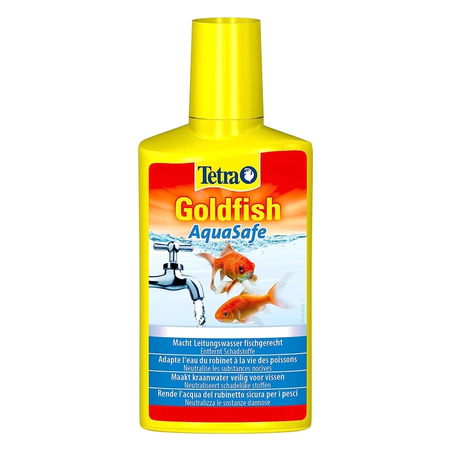 Tetra Goldfish Aquasafe 250 ml - Rende l'acqua del rubinetto sicura per i pesci