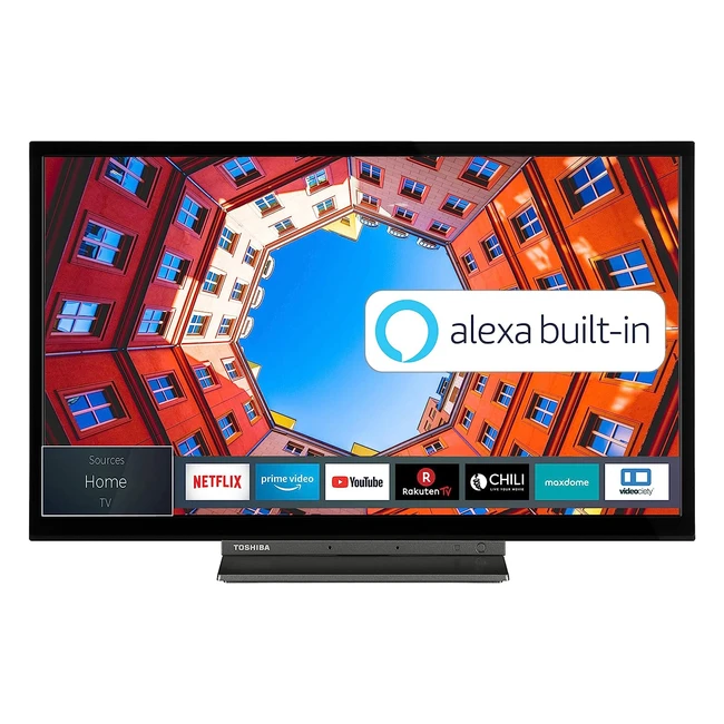Toshiba Smart TV 24 HD Ready 24WK3C63DA - Alexa Integrata - DVB-T2 - ELED HDR10 - Dolby Audio