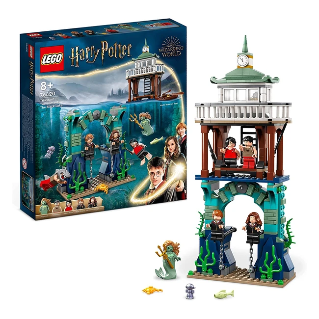 Lego 76420 Harry Potter - Tournoi des trois sorciers - Lac Noir - Jouet avec maquette de bateau et 5 minifigurines - Pour enfants garçons filles