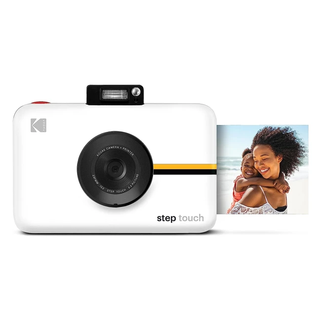 Kodak Roditc20amzw Step Touch Fotocamera Digitale 13 MP - Stampa Istantanea - Touchscreen LCD da 3.5 - Video HD 1080p - Zoom Ottico 10x - Tecnologie Bluetooth e Zink Zero Ink - Bianco