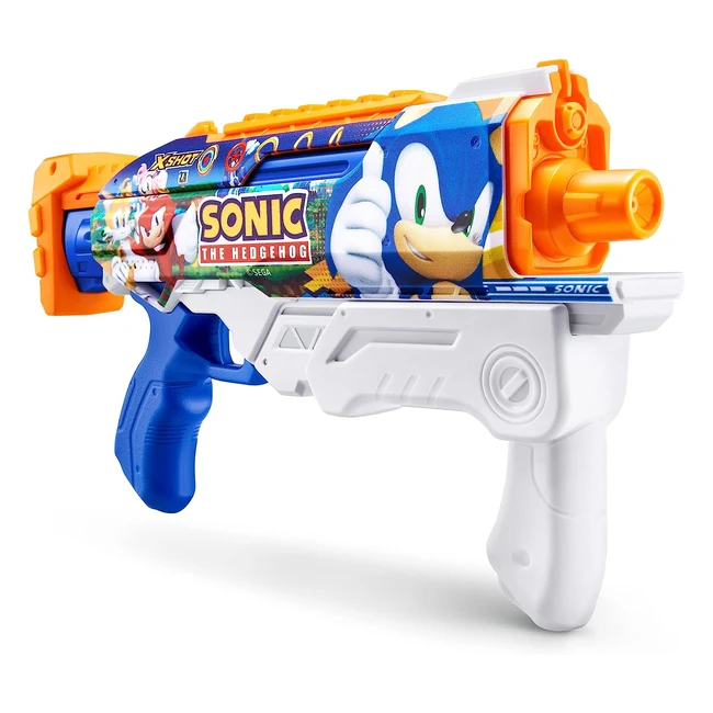 XShot Sonic the Hedgehog Hyperload Water Blaster - Fastfill, Refill in 1 Second!