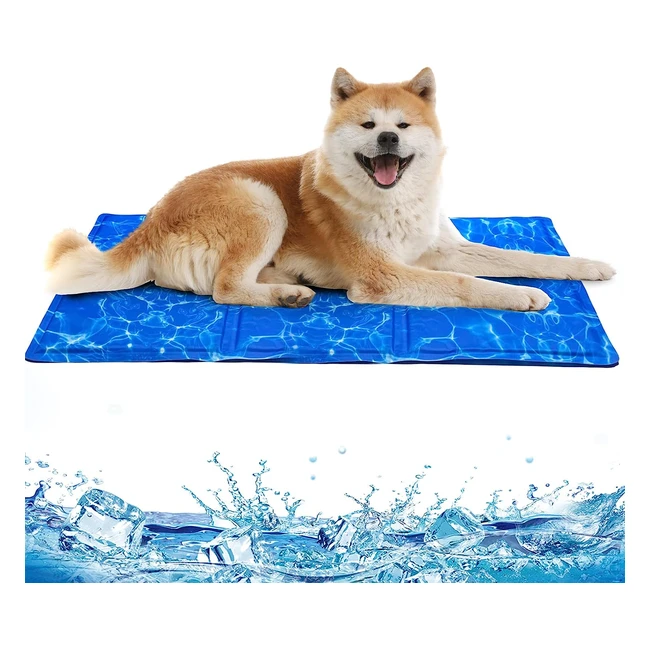 Durable Dog Cooling Mat - Ice Silk Self Cooling Pad for Pets - Waterproof - #1 Choice for Summer