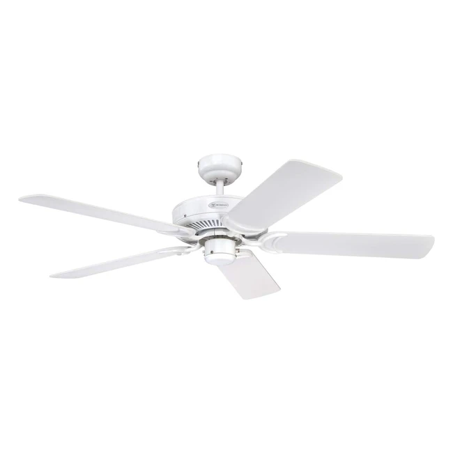 Ventilador de Techo Westinghouse Monarch Blanco - Aspas Reversibles - Ref. 12345