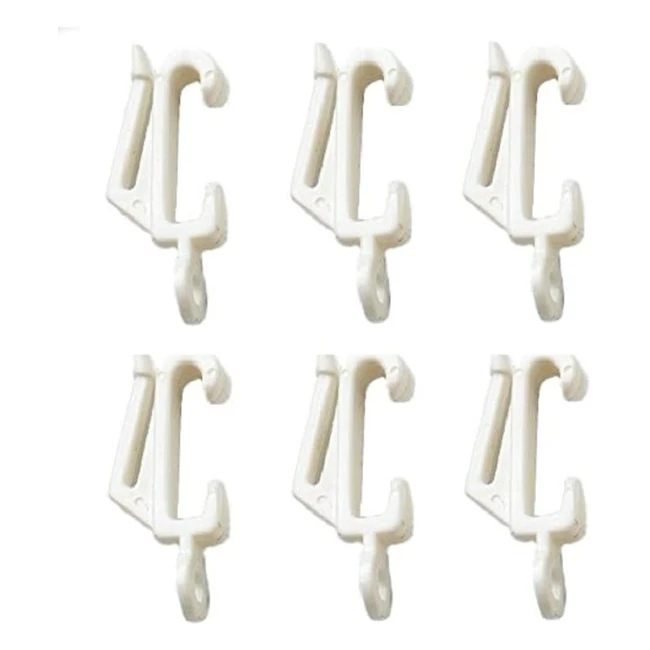 Merriway BH03638 Curtain Track Rail Gliders Hooks - Pack of 60