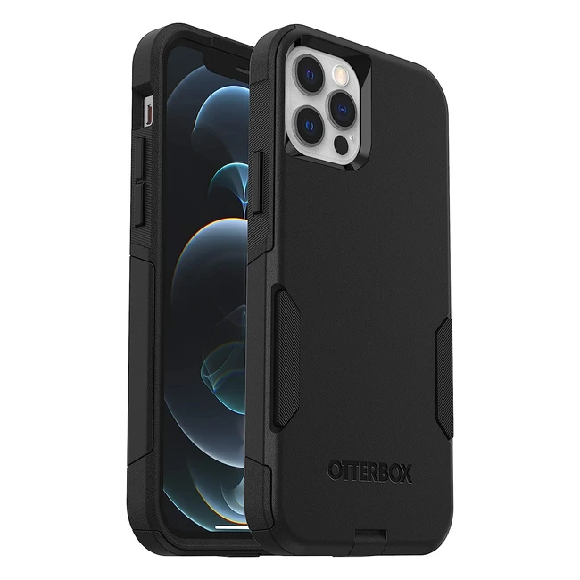 OtterBox Commuter Case für iPhone 12/12 Pro - Stoßfest, Militärstandard geprüft, Schwarz