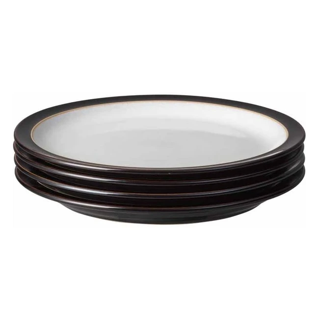 Denby Elements 4 Piece Dinner Plate Set - Black/White - 2652653 cm
