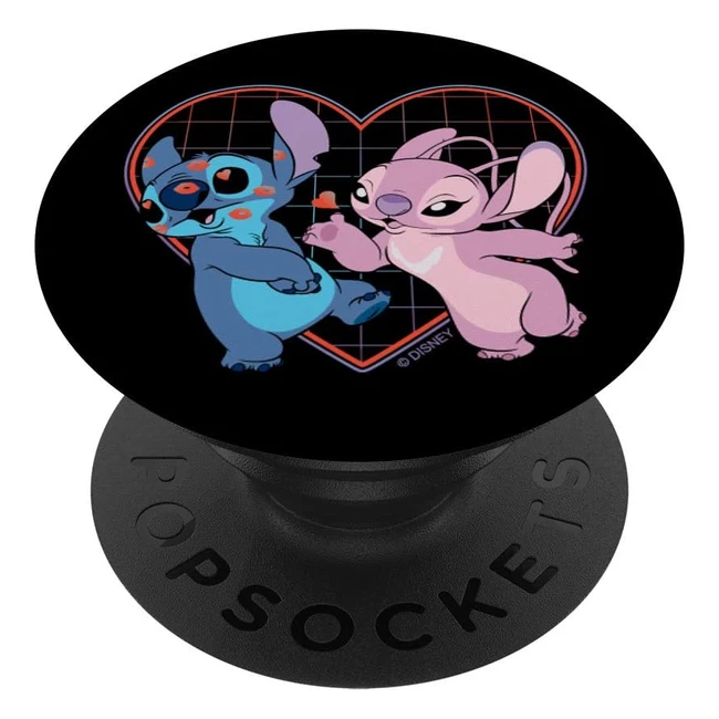 Disney Lilo and Stitch Angel Heart Kisses Popsockets - Smartphone und Tablet Halterung